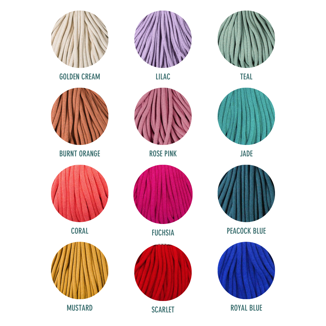 Macramé Textile Necklace (Chunky Twist) - Mix and Match 12 Colours